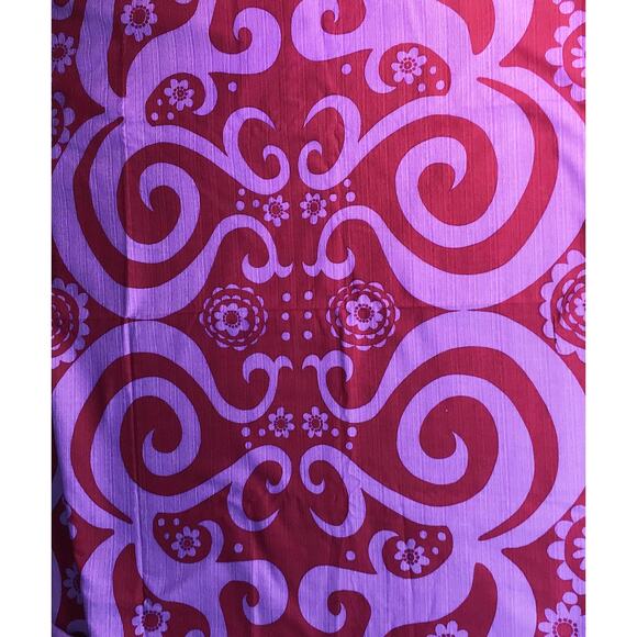 Vintage THC Hawaiian Textiles Rayon Crepe Fabric 10638 Royal Purple Swirl Floral - Picture 3 of 4